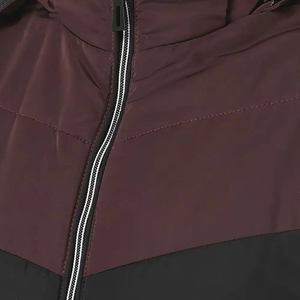 Men's Hooded Quilted Vest Color Blocking Windproof Zip Up Winter Jacket Sleeveless Warm Outdoor Waistcoat - Product Image 5