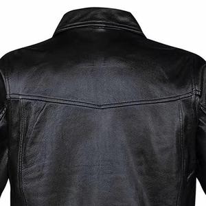 Chaqueta de Cuero Genuino para Hombre Clush, Estilo Urbano, Otoño-Invierno, con Cuello Alto y Cierre de Cremallera, Hecha a Medida, de la Mejor Calidad - Product Image 4