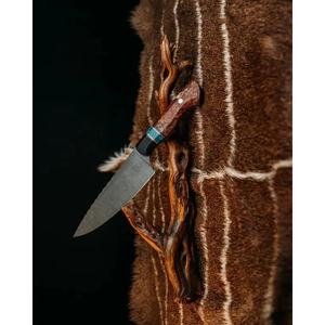 Ahmad Fabric Custom Handmade 13-Inch Damascus Steel Chef <b>Knife</b> with Leather Sheath Beautiful Handle Customizable Supported - Product Image 5