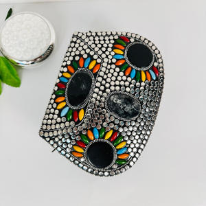 Antique Silver <b>Rainbow</b> Style Metal Shoulder Bag Hand-Crafted Modern Polished Sculpture Sling Purse Vintage for Girls and Women - Product Image 4