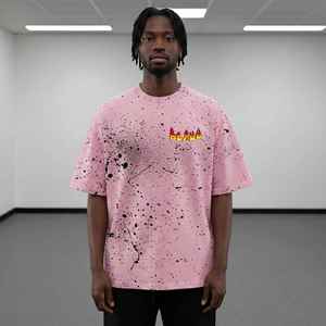 เสื้อยืดผู้ชายแฟชั่นใหม่ ผ้าฝ้าย 100% ทรงโอเวอร์ไซส์ ระบายอากาศได้ดี ป้องกันรอยยับ สไตล์ฮิปฮอป น้ำหนัก 180 กรัม คอกลม พร้อมปักโลโก้ตามสั่ง - Product Image 4