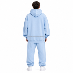 Chándal Deportivo Otoñal Personalizado con Bordado, Talla Grande para Hombre, 400GSM, 100% Algodón, Estilo Holgado, Ropa Urbana - Product Image 5
