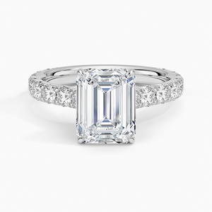 BOJ <b>Ring</b> 0115 <b>Emerald</b> Cut 925 <b>Silver</b> Luxe Anthology Prong Setting Solitaire Diamond <b>Ring</b> 2ct D Color VVS1 Moissanite GRA - Product Image 1