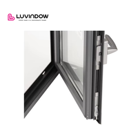 Proveedor de China, diseño de parrilla, perfil de extrusión de aluminio de 9 pies, ventanas con sistema de persianas, modelo de casa, inclinación, ventana de giro