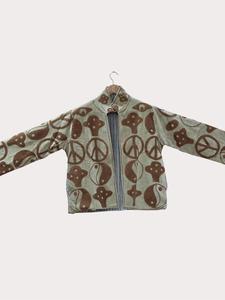 Bohemian Soft <b>Velvet</b> Embroidered <b>Jacket</b> with Geometric Pattern Full Sleeve Stand Collar Artisan <b>Women's</b> Winter Outerwear - Product Image 3