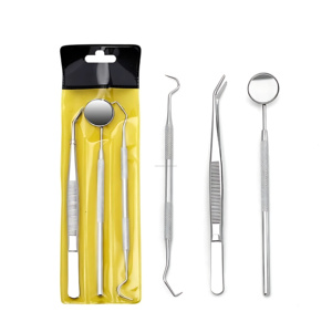 Kit Profesional de Higiene Dental, Removedor de Placa, Kit de Examen Dental de 3 Piezas, Espejo, Explorador, Pinzas, Proveedor Mayorista - Product Image 1