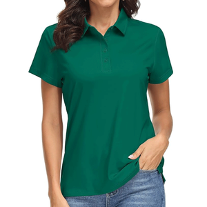 Chemise décontractée en tricot vert pour femme, protection solaire, sur mesure, vêtements d'été, séchage rapide, pour le golf - Product Image 1