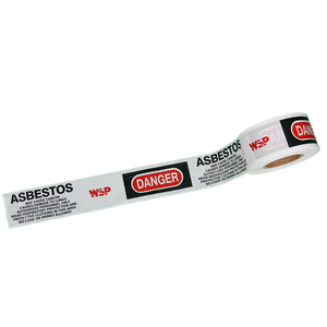 Cinta de Barrera de Seguridad Reforzada de Grado Industrial - PELIGRO DE ASBESTO, SEÑALES DE SEGURIDAD, CINTA DE BARRERA BLANCA PARA PELIGRO DE ASBESTO - Product Image 4
