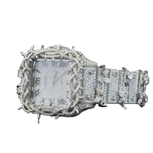 Thorn <b>Watch</b> Hip Hop Style Men's Wrist Natural Diamond <b>Watches</b> Crafted Jewelry VVS Clarity Stainless Steel Band 20mm Antique - Product Image 1