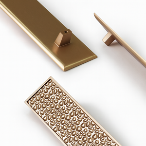 High Quality Zinc Alloy Cabinet Handle Modern Textured Rectangle Design Luxury <b>Pull</b> for Kitchen Bedroom Nightstands Hardware - Product Image 4