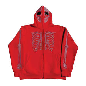 Pasamontañas de alta calidad para hombre con cremallera y capucha tipo ninja, sudadera con capucha de algodón para hombre, pasamontañas con cremallera. - Product Image 1