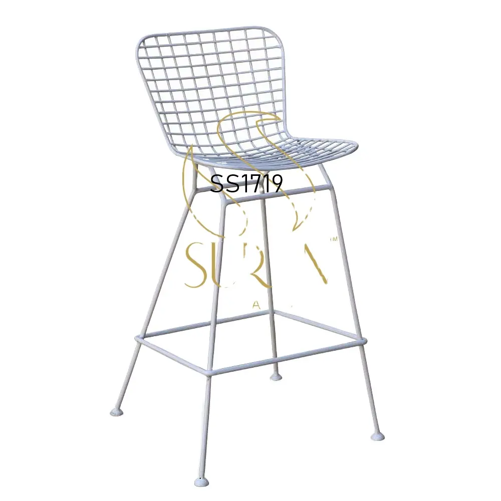 Fabricante indio de silla de barra de metal para interiores y exteriores a prueba de intemperie, silla de barra de taburete de metal de refuerzo al mejor precio