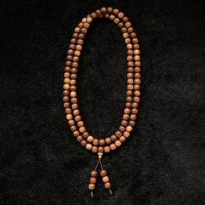 Traditional Sandalwood Buddhist Rosary Mala Beads-Riddhi Siddhi Brand Round Shape Natural Dark Golden Brown Color - Product Image 3