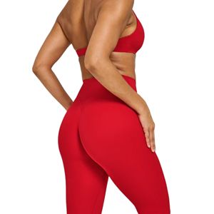 Pantalon de yoga côtelé sans couture taille mi-haute élastique pour femme, tendance, effet push-up, contrôle du ventre, anti-odeur, pour l'entraînement - Product Image 6