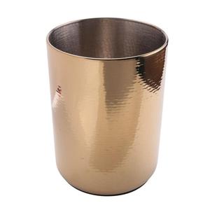 Seau à glace à double paroi, forme cylindrique, refroidisseur à champagne, seau à vin en métal pour usage domestique ou bar, hautement isolé - Product Image 1
