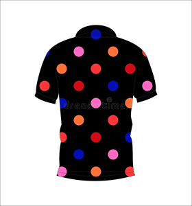 Men’s Black Multicolor Polka Dot Polo Shirt Short Sleeve Casual Fashion Breathable Slim Fit Summer Golf Shirt OEM Custom Logo - Product Image 2