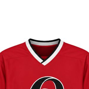 Red Black Sublimation Ice Hockey Jersey Long Sleeve Sports Team Uniform Training Shirt Outdoor Competition Wear <b>Athletic</b> Hock - Product Image 3