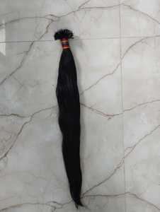 Extensions de cheveux humains indiens Remy 100g, pointe plate et pointe en K, cheveux raides et ondulés - Product Image 3