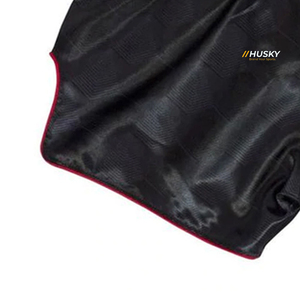 Shorts en satin bleu marine pour homme, couleur unie, taille mi-haute, élastique, séchage rapide, décontracté, 100 % polyester tissé - Product Image 3
