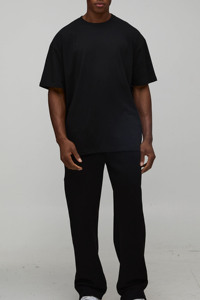 T-shirt personnalisé surdimensionné à motif étoile pour homme, en coton épais, style streetwear, imprimé, décontracté et tendance - Product Image 4