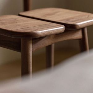 Modern Solid Wood <b>Vanity</b> Stool with Fabric Upholstered Cushion, Portable Dressing Stool for Bedroom, Apartment and <b>Makeup</b> <b>Vanity</b> - Product Image 5
