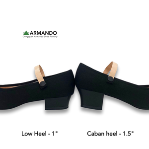 Disponible - Chaussures à talon bas en toile à motifs  Tige en toile souple  Chaussures d'examen RAD  Idéales pour les pistes de danse - Product Image 4