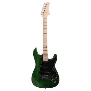 Chitarra Elettrica ST Elegante con Battipenna Nero, Prodotto Verde - Product Image 1