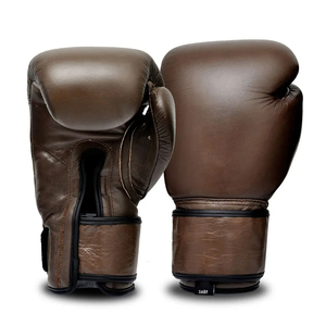 Guantes de Boxeo Personalizados de Cuero Vintage para Entrenamiento y Sparring, 10oz 12oz 14oz 16oz, Guantes de Muay Thai y Kickboxing, Marca Privada OEM - Product Image 3