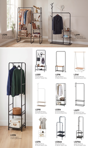 ราวแขวนเสื้อโลหะทันสมัยพร้อมชั้นวาง 4 ชั้น แบบตั้งพื้น สำหรับห้องนอน ห้องนั่งเล่น จัดเก็บของได้อเนกประสงค์ ดีไซน์มินิมอล - Product Image 6