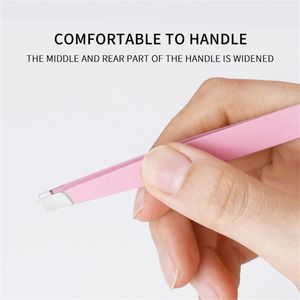 Juego de 2 Pinzas para Cejas de Color Rosa Personalizadas con Bolsa de Polietileno - Product Image 2