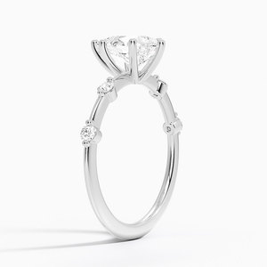 Bague SOJ 010 en argent 925 avec moissanite taille poire, sertie pavé, 2 carats, couleur D, clarté VVS1, plaquée rhodium, pour fiançailles et mariage, cadeau - Product Image 2
