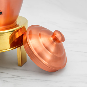 100% <b>Copper</b> Eco-Friendly Bar <b>Accessories</b> Water Dispenser Large Capacity Beverage Pitcher Lid Modern Finish <b>Home</b> Wedding - Product Image 4