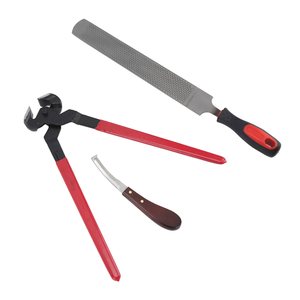 Kit de 4 outils de coupe de sabots réutilisables pour équitation, pinces à sabots, instruments chirurgicaux, ensemble d'outils de toilettage pour bétail - Product Image 4