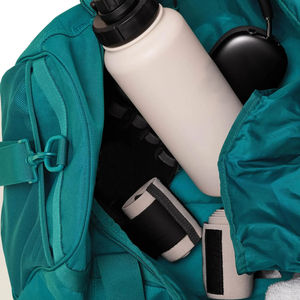 Teal Polyester <b>Duffel</b> <b>Bag</b> Weekender Travel Gym Zipper Closure Durable Lightweight Eco-Friendly Fashion Large Capacity Portable - Product Image 4