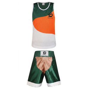Uniforme de Boxeo Personalizado al por Mayor con Logotipo Frontal/Trasero, Unisex, Poliéster/Algodón, Transpirable, Servicio OEM - Product Image 2