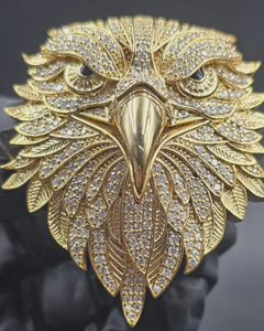 Pendentif Tête d'Aigle Personnalisé Hip Hop Luxe en Argent Sterling 925 Plaqué Rhodium avec Moissanite VVS pour Bijoux de Mode Masculine - Product Image 1