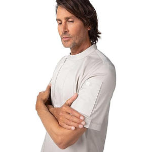 Vêtements de travail d'été 100% coton et élasthanne, uniforme de chef de cuisine à manches courtes pour restaurant, cantine, style fin - Product Image 2