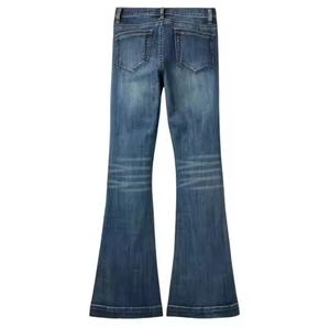 Reinforced Stitch <b>Embroidered</b> Patchwork Mens <b>Jeans</b> Durable Breathable Solid Denim Spring Workwear OEM Factory Supply - Product Image 2