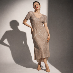 Vestido de Noche de Lentejuelas Brillantes de Diseño Premium |   Vestido de Lujo Estilo Sirena sin Espalda para Mujer, para Fiestas, Bodas y Eventos Nocturnos - Product Image 3