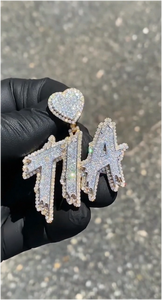 Pendentif Lettre Personnalisé Hip-Hop Iced Out en Argent 925 Plaqué Or Massif avec Diamant Moissanite D VVS – Pendentif Initiale Prénom - Product Image 2