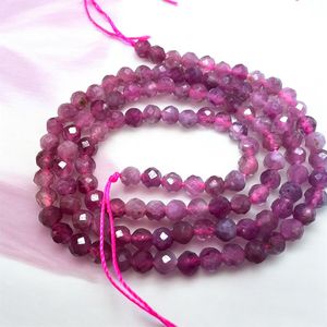 Cuentas Redondas Facetadas de Turmalina Rosa de 3.5mm con Certificado de Terceros, Listas para Enviar, para la Elaboración de Collares - Product Image 2