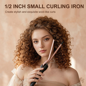 เครื่องม้วนผมแบบมืออาชีพ OEM ขนาด 9 มม. แบบบาง ร้อนเร็ว PTC พร้อมหน้าจอ FND - Product Image 1