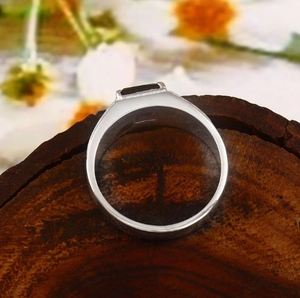 Natural <b>Garnet</b> 14K Gold Luxury Men's Engagement <b>Ring</b> Emerald Cut Claw Setting Red Gemstone January Birthstone Gift for Him - Product Image 4