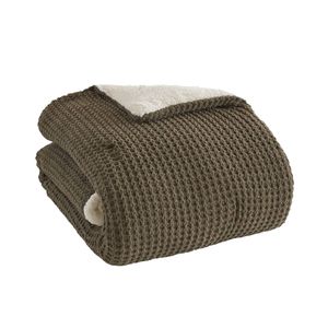 Waffle Knit Chenille <b>Comforter</b> Set for Twin Size <b>Bed</b> Premium Soft and Cozy Bedding - Product Image 3