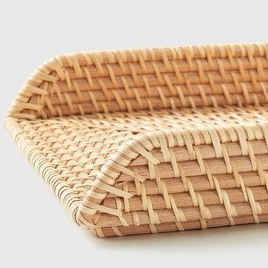Rectangular A4 paper tray made from natural rattan. Document tray for the office. - Product Image 6