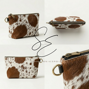 Trousse de Toilette Mini en Cuir Véritable Tendance 2026 – Petite Pochette de Voyage en Cuir de Vachette pour Cosmétiques, Organisateur de Maquillage avec Fermeture Éclair, Trousse de Toilette (Dopp Kit) - Product Image 3