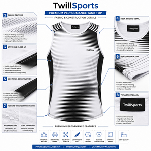 Débardeur de sport côtelé 100 % coton, coupe ajustée, élastique, pour hommes, grandes tailles, séchage rapide, couleur dégradée, pour entraînement musculaire – Vente en gros - Product Image 6