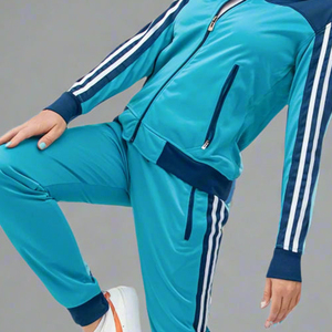 Wholesale Sporty <b>Tracksuit</b> Set Full Sleeve Color Blocking Zipper Closure Side Pockets Breathable Polyester WOMEN <b>Tracksuit</b> - Product Image 5