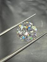 Gema de Moissanita con Corte Brillante para Joyería, Efecto de Juego de Color, Piedra Suelta Creada en Laboratorio, Color Blanco D, Claridad VVS, 7-8mm
