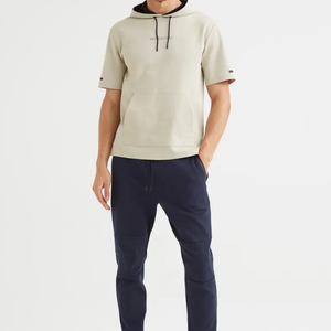 Échantillon Gratuit OEM Ensemble Sweat à Capuche Homme 100% Coton Molletonné Anti-Plis Manches Longues Oversize Pulls à Capuche Vente en Gros Noir - Product Image 1